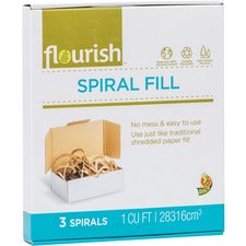 Duck Brand Flourish Spiral Cushion Fill Mess-free, Easy to Use - Brown - 3/Box - 6 / Pack