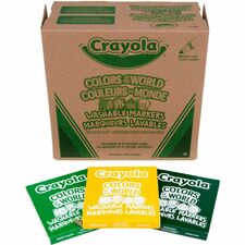 Crayola Multicultural Colors Washable Markers Broad Marker Point - Washable - Assorted, Almond, Gold, Rose Ink - 240 / Box