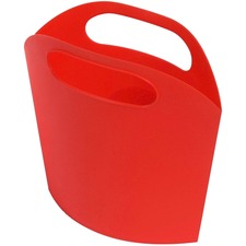 Deflecto Antimicrobial Kids Mini Tote External Dimensions: 8" Width x 5.4" Depth x 2" Height - Plastic - Red - For Art Supplies, Crayon - 1 Each