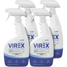 Diversey All-Purpose Virex Disinfectant Cleaner Ready-To-Use - 32 fl oz (1 quart) - Citrus Scent - Deodorize, Odor Neutralizer - Clear Spray Bottle - 4 / Carton