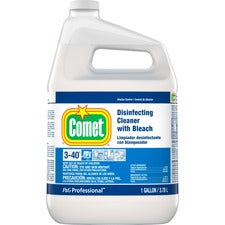 Comet Disinfecting Cleaner With Bleach Concentrate - 128 fl oz (4 quart) - Heavy Duty, Non-abrasive - Clear - 3 / Carton