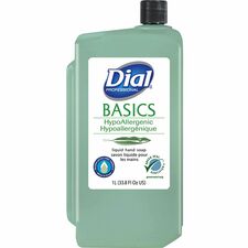 Dial Basics Liquid Hand Soap 1.06 quart - Hand, Healthcare, School, Office, Restaurant, Daycare - Green - 1 Each