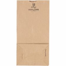 DURO Dubl Life SOS Bags 7.06" Length x 4.50" Width - Brown - Kraft Paper - Grocery, Food - Recycled/ - 500 / Carton
