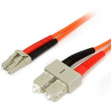StarTech.com Fiber Optic Duplex Patch Network Cable 3.28 ft Fiber Optic Network Cable for Network Device - First End: 2 x LC Network - Male - Second End: 2 x SC Network - Male - 10 Gbit/s - Patch Cable - LSZH - 62.5/125 µm - Orange - 1 Each