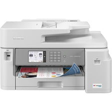 Brother MFC-J5855DW Wired & Wireless INKvestment Tank Inkjet Multifunction Printer - Color Copier/Fax/Printer/Scanner - 30 ppm Mono/30 ppm Color Print - 4800 x 1200 dpi Print - Automatic Duplex Print - Up to 40000 Pages Monthly - Color Flatbed Scanner - 1