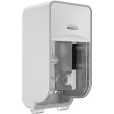 Kimberly-Clark Professional ICON Standard Roll Vertical Toilet Paper Dispenser Coreless - 2 x Roll - White Mosaic - Refillable, Key Lock - 1 Each