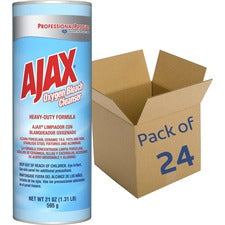 AJAX Oxygen Bleach Cleanser 21 oz (1.31 lb) - Pleasant Scent - Heavy Duty - Blue - 24 / Carton