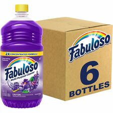 Fabuloso All-Purpose Cleaner 56 fl oz (1.8 quart) - Lavender Scent - Rinse-free, Residue-free, Long Lasting, Easy to Use - Purple Bottle - 6 / Carton