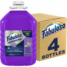 Fabuloso All-Purpose Cleaner 128 fl oz (4 quart) - Lavender, Fresh Scent - Long Lasting, pH Neutral, Rinse-free, Deodorize, Easy to Use, Residue-free - Purple Bottle - 4 / Carton