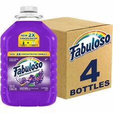 Fabuloso All-Purpose Cleaner 128 fl oz (4 quart) - Lavender Scent - Rinse-free, Residue-free, Long Lasting - Purple - 4 / Carton