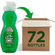 Palmolive Original Dish Liquid 3 fl oz (0.1 quart) - Original Scent - Phosphate-free, pH Balanced - Green - 72 / Carton