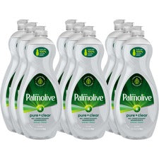 Palmolive Pure/Clear Ultra Dish Soap 32.5 fl oz (1 quart) - Hypoallergenic, Fragrance-free, Dye-free, Phosphate-free, Paraben-free, Biodegradable, Eco-friendly - Clear - 9 / Carton