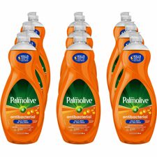 Palmolive Antibacterial Ultra Dish Soap Concentrate - 35.2 fl oz (1.1 quart) - pH Balanced, Residue-free, Non-abrasive, Antibacterial - Orange - 9 / Carton