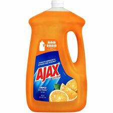AJAX Triple Action Dish Soap 90 fl oz (2.8 quart) - Orange Scent - Pleasant Scent, Phosphate-free, Kosher-free - Orange - 1 Each
