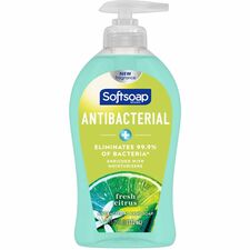 Softsoap Antibacterial Soap Pump Fresh Citrus Scent - 11.25 fl oz - Pump Bottle Dispenser - Bacteria Remover - Hand, Skin, Kitchen, Bathroom - Moisturizing - Antibacterial - Green - Refillable, Paraben-free, Phthalate-free, pH Balanced, Biodegradable, Rec