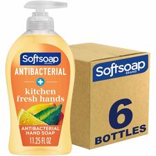 Softsoap Antibacterial Hand Soap Pump Citrus Scent - 11.25 fl oz - Pump Bottle Dispenser - Odor Remover, Bacteria Remover - Hand, Kitchen, Skin - Moisturizing - Antibacterial - Yellow - Odor Neutralizer, Refillable, Paraben-free, Phthalate-free, pH Balanc