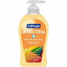 Softsoap Antibacterial Hand Soap Pump Citrus Scent - 11.25 fl oz - Pump Bottle Dispenser - Odor Remover, Bacteria Remover - Hand, Kitchen, Skin - Moisturizing - Antibacterial - Yellow - Odor Neutralizer, Refillable, Paraben-free, Phthalate-free, pH Balanc