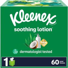 Kleenex Soothing Lotion Tissues 3 Ply - WhiteBox - 60/Box - 1 Each