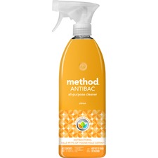 Method Antibac All-purpose Cleaner 28 fl oz (0.9 quart) - Citron, Fresh Scent - Antibacterial, Disinfectant - Orange - 1 Each