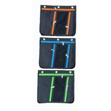 Charles Leonard Triple-pocket Pencil Pouches 11" Height x 9.5" Width - Ring Binder - Multi - Nylon - 24 / Display Box