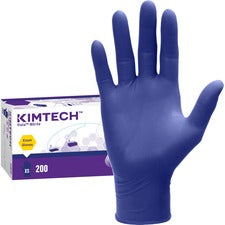 KIMTECH Vista Nitrile Exam Gloves 4.7 mil Thickness x 9.50" Glove Length - X-Small Size - For Right/Left Hand - Nitrile - Blue - Recyclable, Textured Fingertip, Powdered, Non-sterile - For Laboratory Application - 200 / Box
