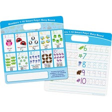 Ashley Numbers 1 - 10 Smart Poly Busy Board 10.8" (0.9 ft) Width x 10.8" (0.9 ft) Height - Poly-coated Cardboard Surface - Square - 1 Each
