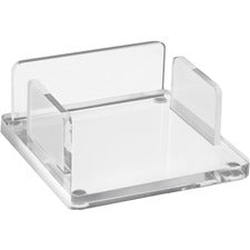 Kantek Note Pad Holder Support 3" x 3" Media - 1.5" Height x 3.9" Width x 3.9" Depth - Acrylic - Clear - Non-skid Feet - 1 Each