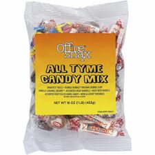 Office Snax All Tyme Mix Assorted Candies Assorted - Individually Wrapped - 16 oz - 1 Bag