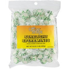 Office Snax Tub of Starlight Spearmints Candy Spearmint - Individually Wrapped - 16 oz - 1 Each