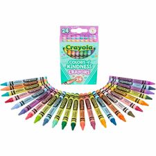 Crayola Colors of Kindness Crayons, 24 Count 3.6" Length - Regular - For Adult/Child - Assorted - 24 / Pack