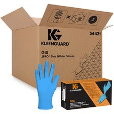 Kleenguard G10 Blue Nitrile Gloves 6 mil Thickness x 9.50" Glove Length - Small Size - For Right/Left Hand - Nitrile - Blue - High Tactile Sensitivity, Textured Grip - For Food Handling, Food Preparation, Manufacturing, Food Service, Electrical, Electrica