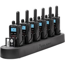 Midland BizTalk BR180X6BGC On-Site Business Radio Bundle Pack 4 Radio Channels - 142 Total Privacy Codes - Lightweight - Lithium Ion (Li-Ion) - Gray - 6/Set - 1 Each