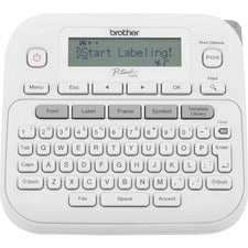 P-touch P-touch PT-D220 Home/Office Everyday Label Maker Thermal Transfer - 0.79 in/s Mono - 14 Fonts - 180 dpi - Tape - 0.14" , 0.24" , 0.35" , 0.47" - Battery, Power Adapter - 6 Batteries Supported - AAA - White, Gray - Desktop, Handheld - QWERTY, Manua