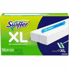 Swiffer Sweeper XL Dry Sweeping Cloths X-Large - White - 16/Box - 1 Each