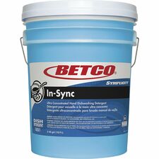 Betco Simplicity In-Sync Dishwashing Liquid 640 fl oz (20 quart) - 7.5 to 8.5 pH - Fresh Ozonic Scent - Film-free - Blue - 1 Each