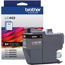 Brother LC402BKS Original Inkjet Ink Cartridge - Black - 1 Each 550 Pages