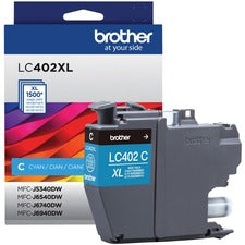 Brother LC402XLCS Original High Yield Inkjet Ink Cartridge - Cyan - 1 Each 1500 Pages