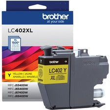Brother LC402XL Original High (XL) Yield Inkjet Ink Cartridge - Yellow - 1 Each 1500 Pages