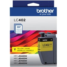 Brother LC402YS Original Inkjet Ink Cartridge - Yellow - 1 Each 550 Pages