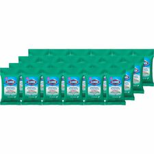 Clorox Bleach-Free Disinfecting WipesTo-Go Pack Fresh Scent - Bleach-free, Disinfectant, Antibacterial, Disposable - White - 9 Pack - 24 / Carton