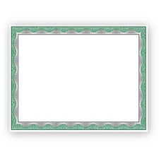 Geographics Silver Foil Award Certificates 65 lb Basis Weight - 11" Width - Inkjet, Laser Compatible - Assorted, Green, Silver, White - Foil - 15 / Pack