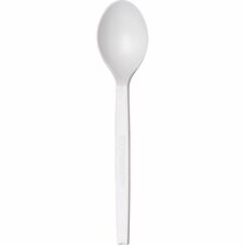 WNA 7" Plant Starch Spoons Spoon - Breakroom - Beige - 50/Pack - 20 / Carton