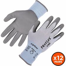 Ergodyne 7025 PU-Coated Cut-Resistant Gloves Abrasion, Dirt, Debris Protection - Polyurethane Coating - X-Large Size - High Performance Polyethylene (HPPE), Nylon Spandex - Blue - Touchscreen Capable - Cut Resistant, Abrasion Resistant, Durable, Flexible,