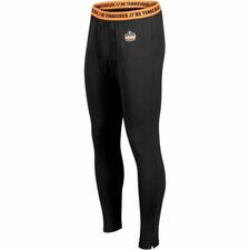 Ergodyne 6481 Lightweight Base-Layer Pants 3XL Size - Fabric, Polyester, Spandex, Elastic - Black