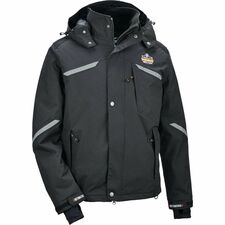 Ergodyne 6466 Winter Work Jacket 4XL Size - Nylon, Spandex - Black