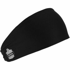 Ergodyne 6634 Cooling Headbands One Size - Black - Knit, Fabric - 1 Each