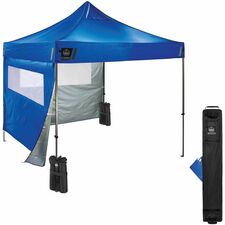 Ergodyne 6052 Heavy-Duty Window Tent Kits Canopy StyleBlue - Mesh, Acrylonitrile Butadiene Styrene (ABS), Polyurethane, Nylon, Steel, Polyester Fabric - Steel Frame