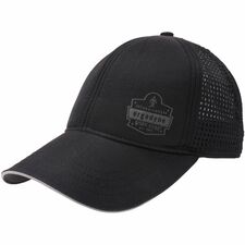 Ergodyne 8937 Cooling Baseball Hat Nylon, Polyester, Spandex - Black
