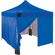 Ergodyne 6053 Heavy-Duty Pop-Up Tent Kits Canopy StyleBlue - Polyester, Acrylonitrile Butadiene Styrene (ABS), Polyurethane, Polyester Fabric - Steel Frame