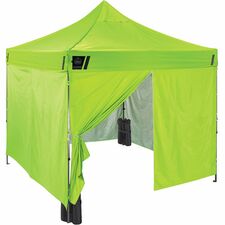 Ergodyne 6053 Heavy-Duty Pop-Up Tent Kits Canopy StyleLime - Polyester, Acrylonitrile Butadiene Styrene (ABS), Polyurethane, Polyester Fabric - Steel Frame